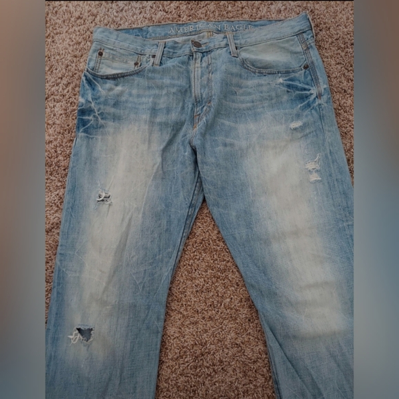 American Eagle Outfitters Light Blue Relaxed Men Jeans - Picture 4 of 10